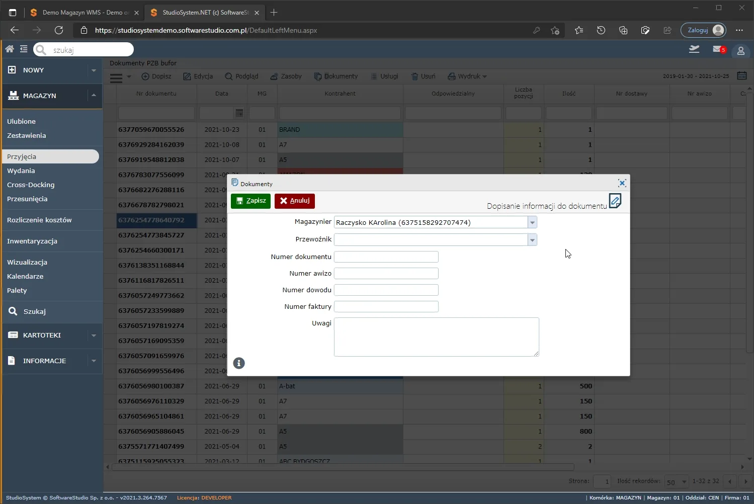 Magazynowy system informatyczny WMS